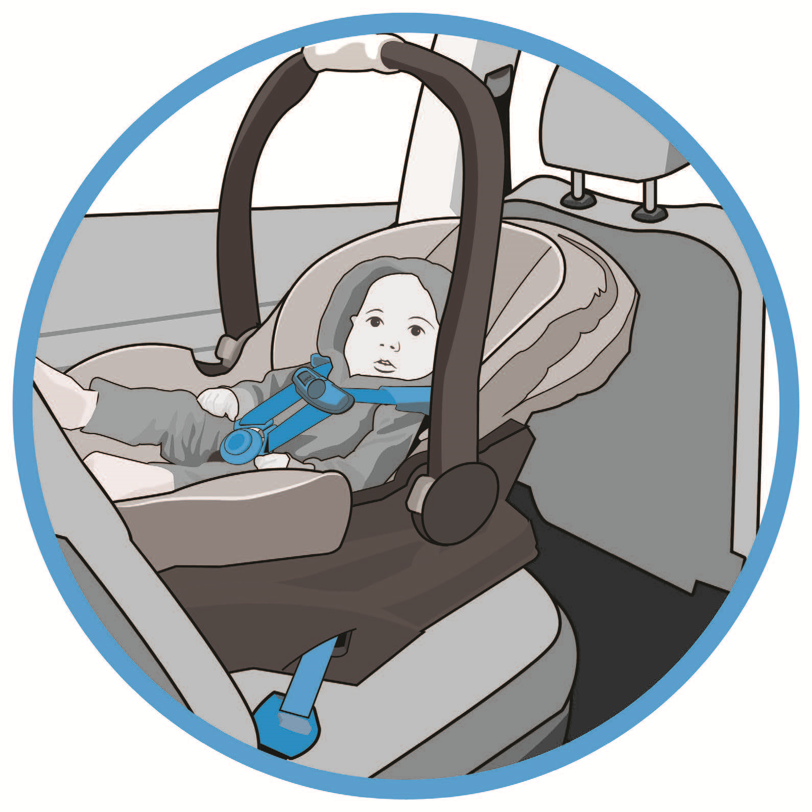 Infant rear facing only car seat